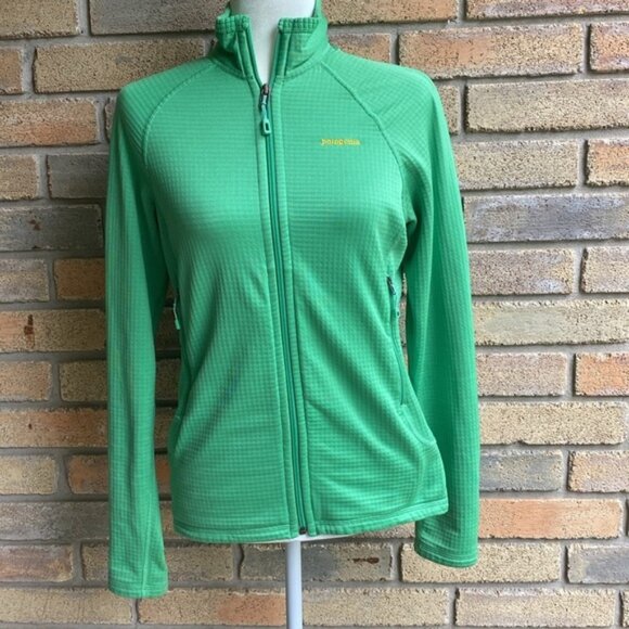 Patagonia Women’s R1 Regulator Grid Fleece Green Full Zip Polartec Jacket Small - Picture 2 of 14